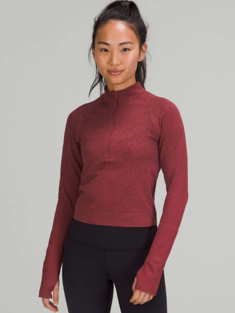 Lululemon Rest Less Cropped Half-Zip
Herringbone Fade Mulled Wine
